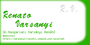 renato varsanyi business card